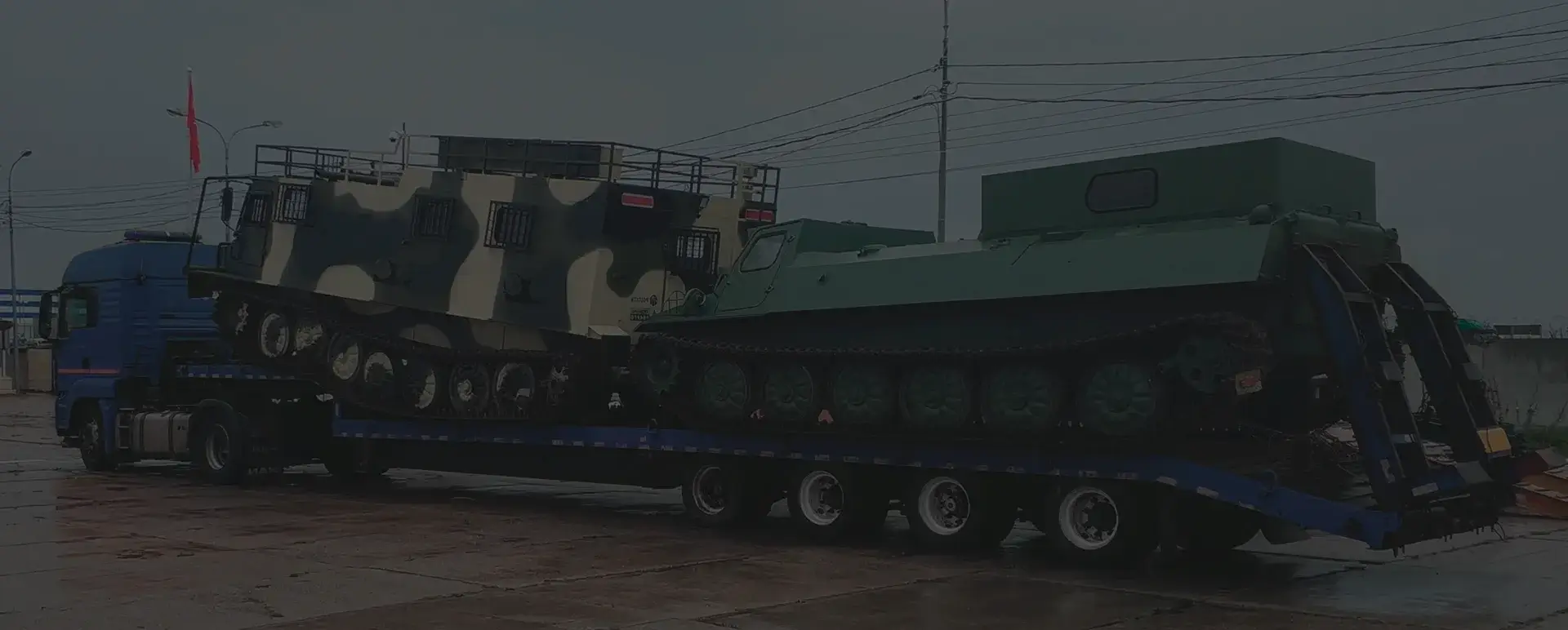 Транспортировка танков и ракет в станице Пластуновская (Южный округ - Краснодарский край) с соблюдением секретности.